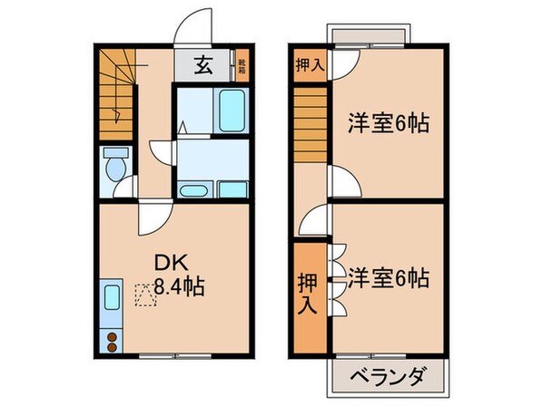 メゾネット　スィスルの物件間取画像